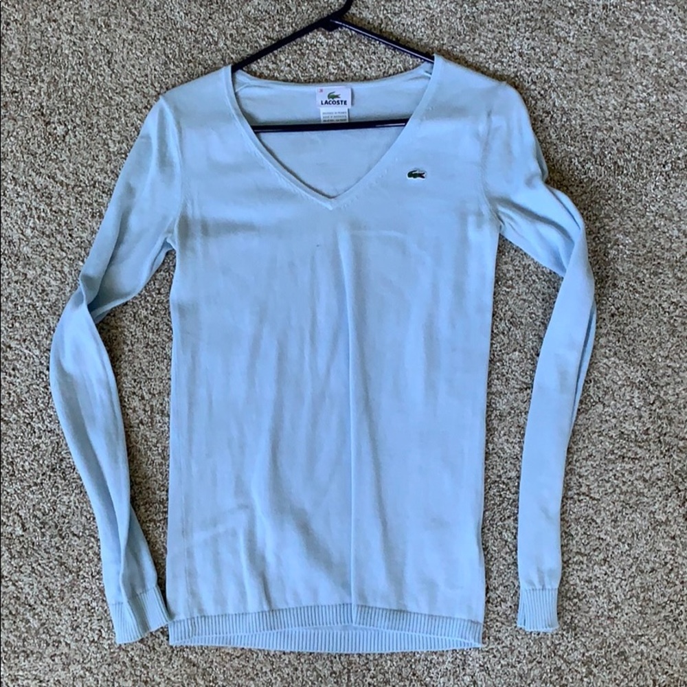 Lacoste baby blue sweater